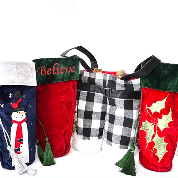 Other - Christmas Bottle gift bags. You get all 4 in this order.